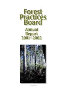 Forest Practices Board  annual report 2000–2001 Forest Practices