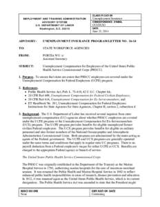 United States Public Health Service / United States Public Health Service Commissioned Corps / Surgeon General of the United States / Unemployment benefits / Unemployment