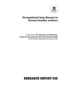 Occupational lung disease in ferrous foundry workers