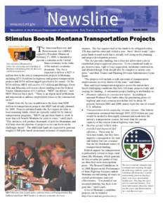 March[removed]Stimulus Boosts Montana Transportation Projects T