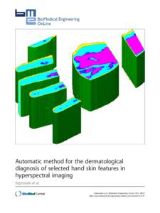 Automatic method for the dermatological diagnosis of selected hand skin features in hyperspectral imaging