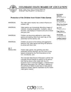 Microsoft Word - Protection of the Children from Violent Video Games Adopted.doc