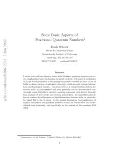 Condensed matter physics / Quantum mechanics / Electromagnetism / Quantum Hall effect / Topological quantum number / Charge / Fractionalization / Quartic interaction / Elementary charge / Physics / Quantum field theory / Theoretical physics