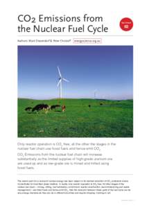 CO2 Emissions from the Nuclear Fuel Cycle Authors: Mark Diesendorf & Peter Christoff fact sheet