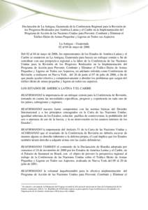 Microsoft Word - La Antigua Declaration - Spanish.doc
