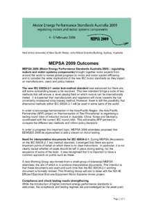 Microsoft Word - MEPSA 2009 Summary  _2_.doc