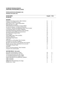SCHWEIZER PERSONALVORSORGE Inhaltsverzeichnis des Jahrganges 2005