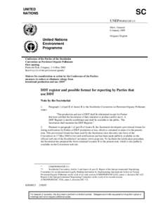 UNITED NATIONS SC UNEP/POPS/COP.1/3 Distr.: General