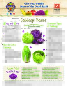 Give Your Family More of the Good Stuff! $hop and $ave  Cabbage Basics