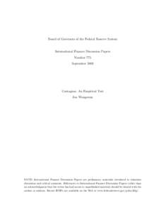 Board of Governors of the Federal Reserve System  International Finance Discussion Papers Number 775 September 2003