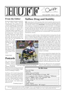 March-April[removed]Volume 6 - Issue 2  From the Editor Recently Evandale Tasmania was the host for the World Penny Farthing Championships. This is usually the only
