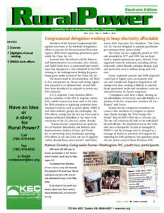 RuralPower  Electronic Edition A newsletter for and about Kansas Electric Cooperatives Vol . LVX ,