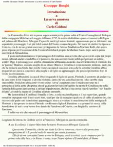 inro096 - Giuseppe Bonghi - Introduzione a La serva amorosa di Carlo Goldoni  Giuseppe Bonghi