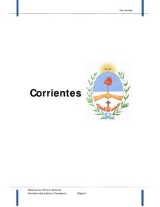 Corrientes  Corrientes Observatorio Político Electoral Ministerio del Interior y Transporte