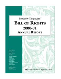 Property Taxpayers’  BILL OF RIGHTS[removed]ANNUAL REPORT