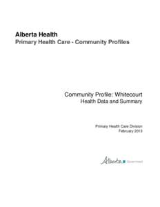 Primary Health Care Community Profile - Whitecourt