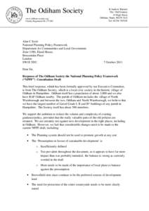 Odiham Society Response to NPPF Consultation[removed]