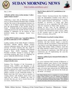 Second Sudanese Civil War / Darfur conflict / Politics of Sudan / North Africa / National Congress / Omar al-Bashir / Salva Kiir Mayardit / Southern Sudanese independence referendum / Khartoum / Africa / Sudan / Politics