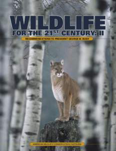 WILDLIFE FOR THE 21ST CENTURY: II RECOMMENDATIONS TO PRESIDENT GEORGE W. BUSH AMERICAN WILDLIFE CONSERVATION PARTNERS