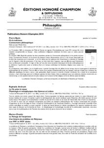 ÉDITIONS HONORÉ CHAMPION & DIFFUSIONS 3 rue Corneille – F[removed]Paris Tél. : [removed] – Fax : [removed]removed] – www.honorechampion.com