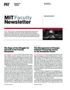 MIT Faculty Newsletter, Vol. XIX No. 5