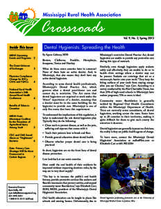 Mississippi Rural Health Association  Crossroads Dental Hygienists: Spreading the Health