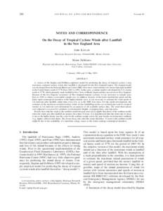 280  JOURNAL OF APPLIED METEOROLOGY VOLUME 40