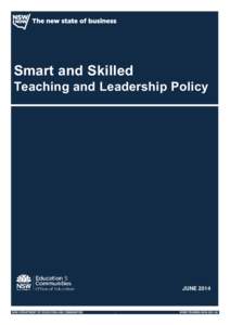 Smart and Skilled Teaching and Leadership Policy