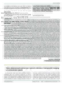 Three-dimensional endoscopic optical coherence tomography imaging of cervical inlet patch