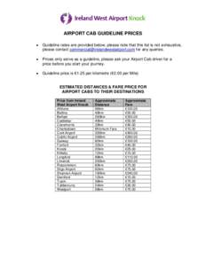 Microsoft Word - AIRPORT CAB GUIDELINE PRICES.doc