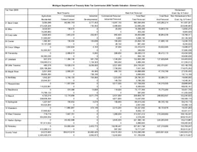 2008 Taxable Valuations (Green Book) - Emmet County