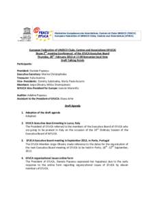 Fédération Européenne des Associations, Centres et Clubs UNESCO (FEACU) European Federation of UNESCO Clubs, Centres and Associations (EFUCA) European Federation of UNESCO Clubs, Centres and Associations (EFUCA) Skype