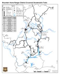 Mountain Home Ranger District Groomed Snowmobile Trails Groomed Snowmobile Trail Closed (Temp) Snowmobile Trail Campgrounds