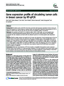 Strati et al. BMC Cancer 2011, 11:422 http://www.biomedcentral.com RESEARCH ARTICLE  Open Access