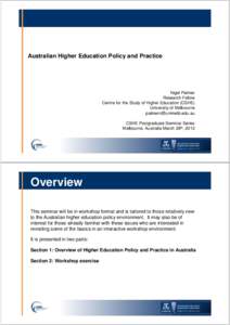 Department of Education /  Employment and Workplace Relations / Tertiary education fees in Australia / Higher Education Support Act / Education Services for Overseas Students / Australian Qualifications Framework / University of Melbourne / Australia / Education in Australia / Education / Oceania