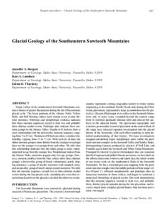 Borgert and others -- Glacial Geology of the Southeastern Sawtooth Mountains  205 Glacial Geology of the Southeastern Sawtooth Mountains