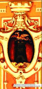 Ljubljanski grb v veliki sejni dvorani Mestne hiše \ Town coat-of-arms in the Main Council Chamber of the Town Hall