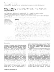 Daily wellbeing of cancer survivors: the role of somatic amplification