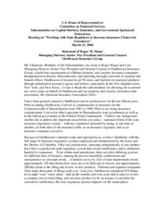 Insurance / Insurance in the United States / Institutional investors / Types of insurance / Optional federal charter / Vehicle insurance / National Association of Insurance Commissioners / Financial economics / Financial institutions / Investment