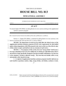 FIRST REGULAR SESSION  HOUSE BILL NO. 813 98TH GENERAL ASSEMBLY INTRODUCED BY REPRESENTATIVE BRATTIN. 1395H.01I