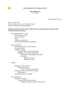 Henry Kissinger / Operation Condor / Richard Nixon / John Ehrlichman / John Connally / Spiro Agnew / John F. Kennedy / Vietnam War / United States / Government / Vice Presidents of the United States