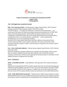 Project for Assistance in Transition from Homelessness (PATH)