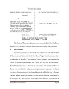 Civil procedure / Dispute resolution / Intervention / Milstein / Judiciary of Texas / Linda Singer / South Western Reporter