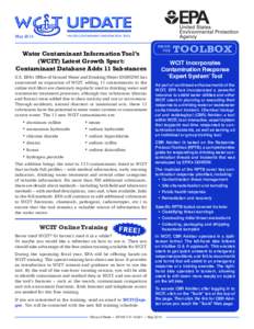 Water Contaminant Information Tool Newsletter Update May 2014