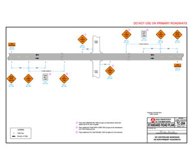 DO NOT USE ON PRIMARY ROADWAYS 3 NO CENTER