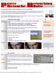 A Photoshop plugin to apply graduated color filters in retouching