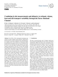 Physical geography / Acoustic Doppler Current Profiler / Current sea level rise / Norwegian Sea / Faroe Islands / Discharge / Tide / Ocean current / Physical oceanography / Oceanography / Earth