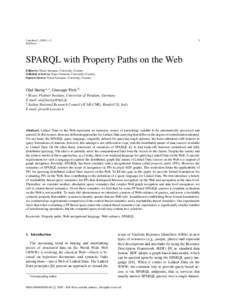 1  Undefined–5 IOS Press  SPARQL with Property Paths on the Web