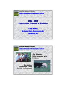 USDA-NRCS Conservation Programs in Oklahoma