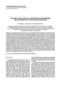 Acta Chiropterologica, 13(2): 245–270, 2011 PL ISSN[removed] © Museum and Institute of Zoology PAS doi: [removed]150811011X624749